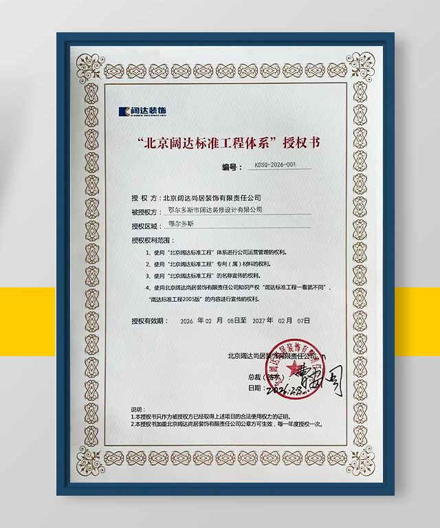 闊達(dá)授權(quán)證書