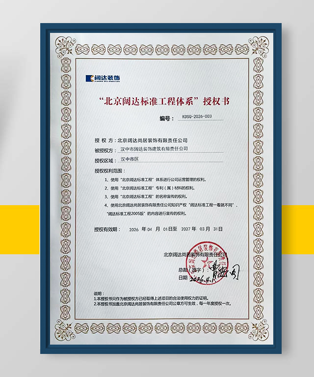 闊達(dá)授權(quán)證書